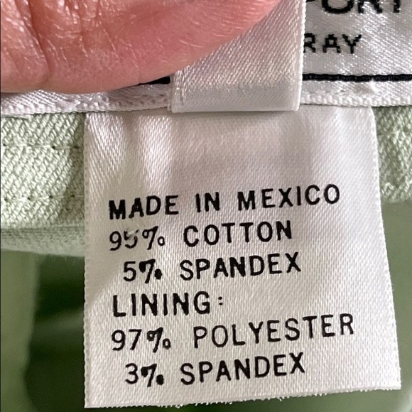 St John Sport Women's Light Green Cropped Ankle Zip Pants Medium Cotton Stretch - Picture 10 of 11